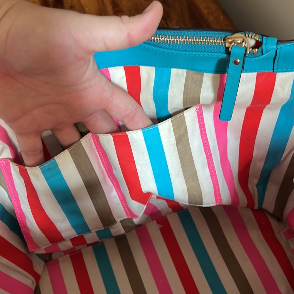 Beautiful Kate Spade Tote Teal - Picture 4 of 10